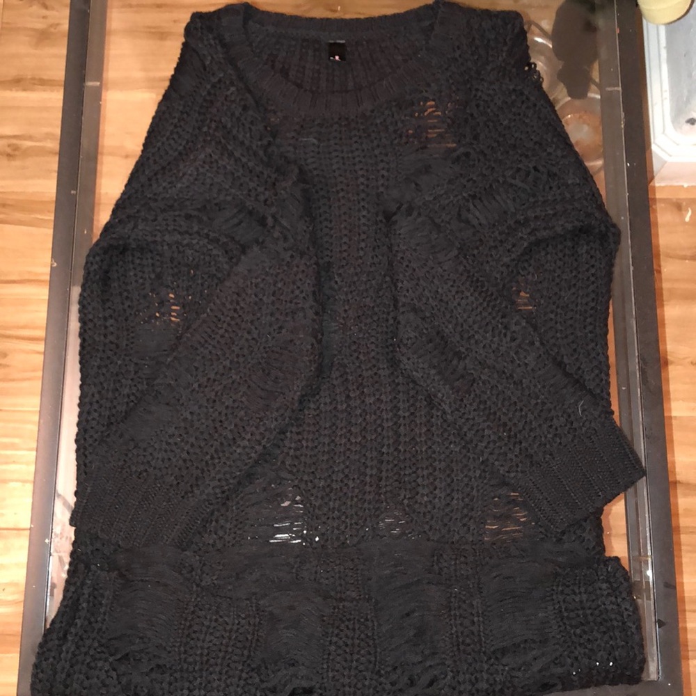 Sweater dress distressed